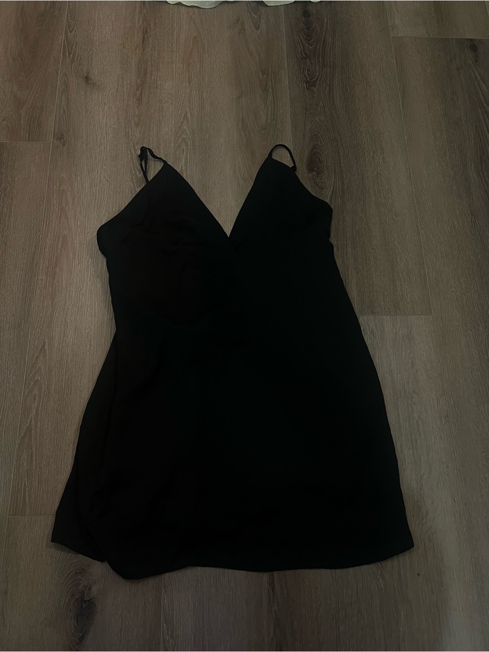 Tobi Black Slip Dress with Spaghetti Straps